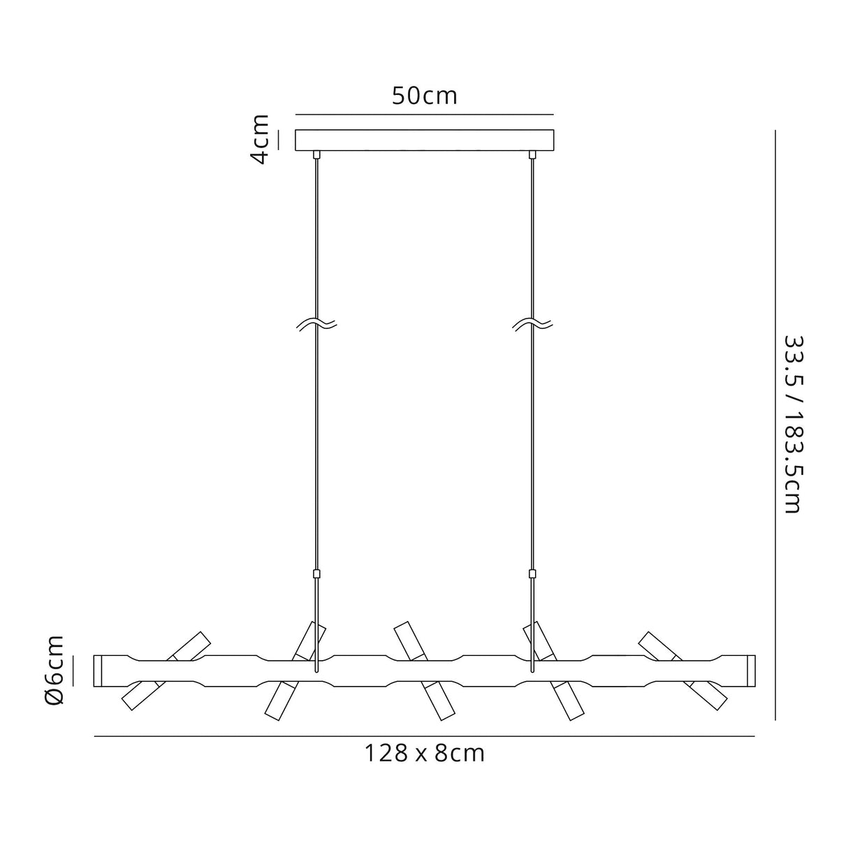 ACA1767 Acamari Pendant 20W LED in a Sand Black/Gold Finish