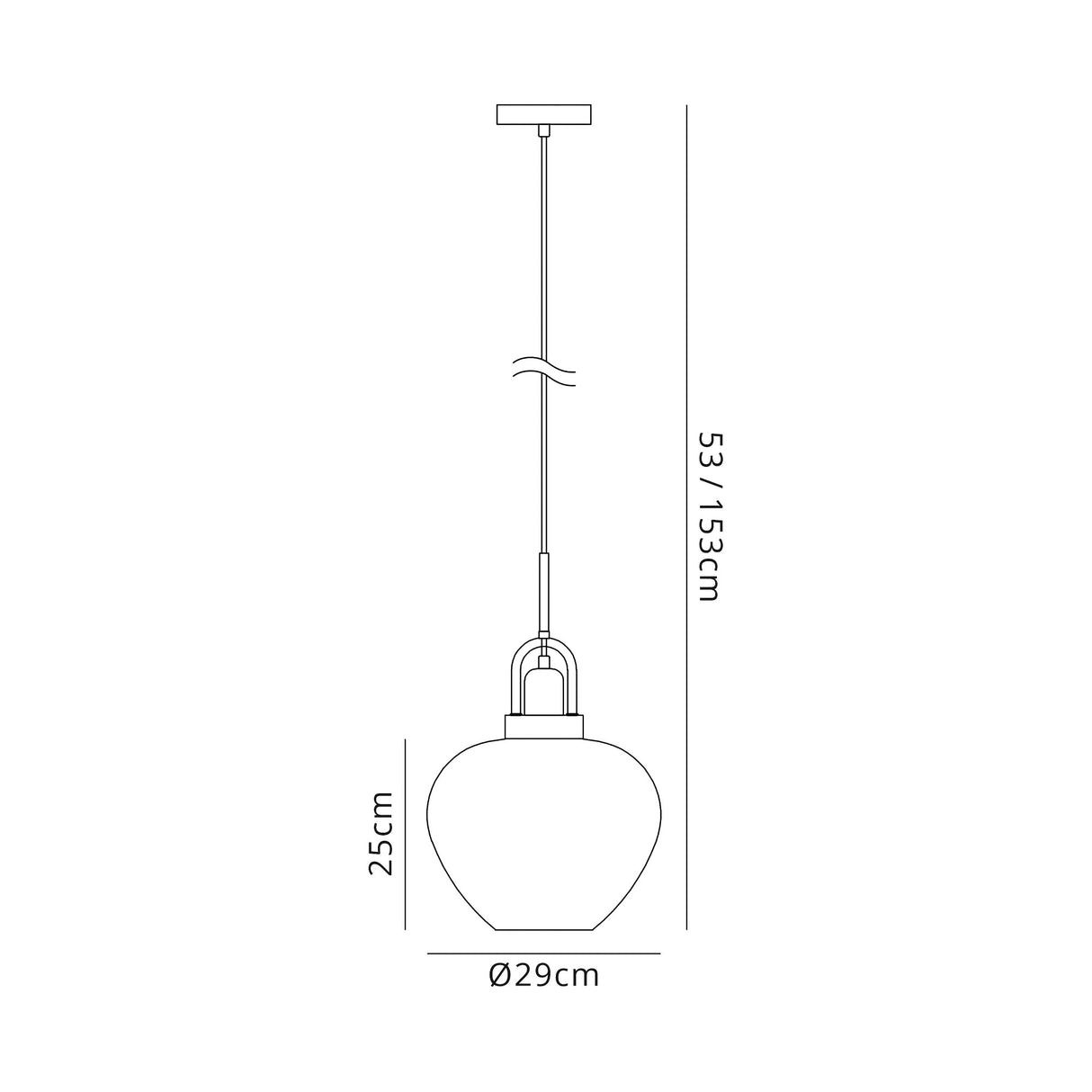 ACE2447 Acella Pendant 1 Light in a Chrome/Ombré Finish