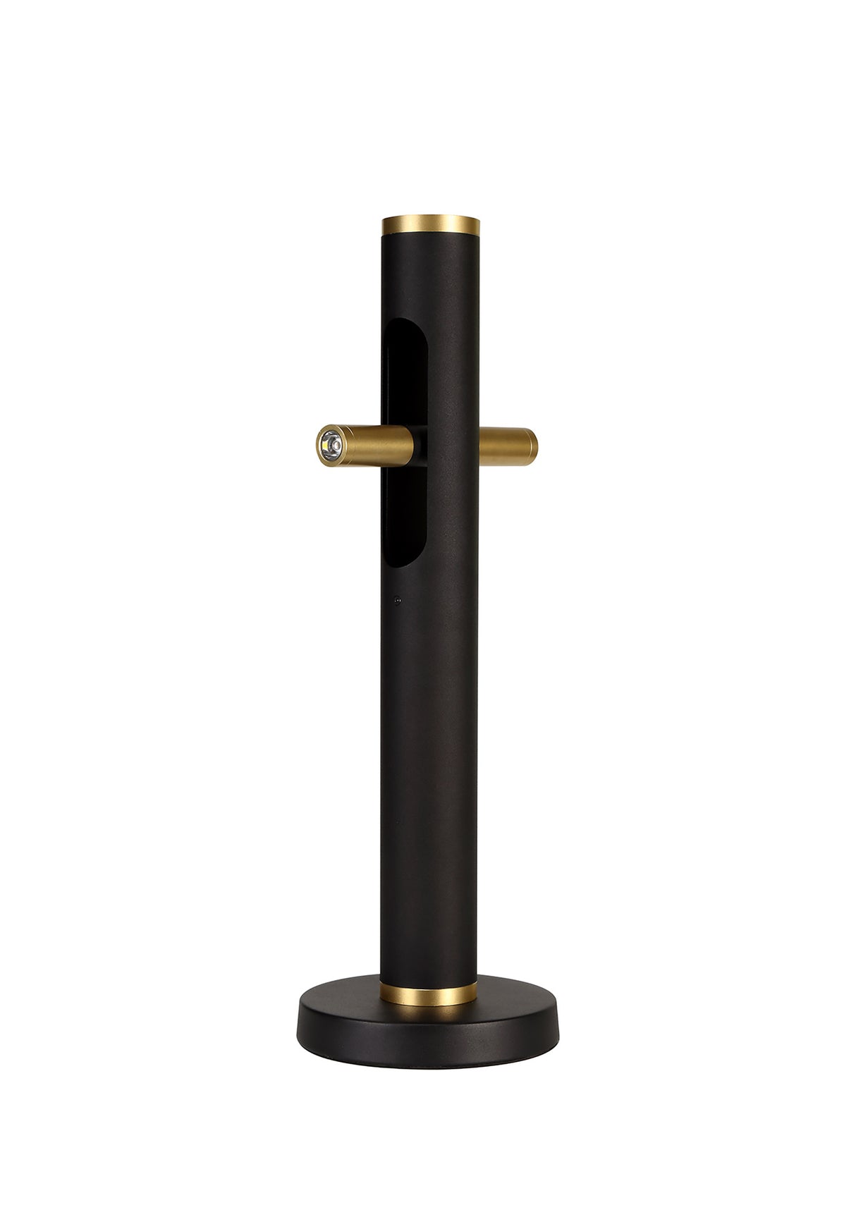 ACA3767 Acamari 50cm Table Lamp 4W LED in a Sand Black/Gold Finish