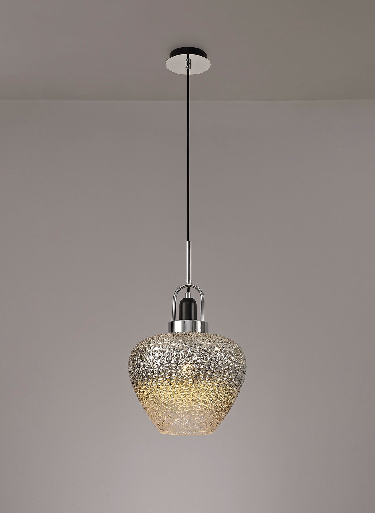 ACE2447 Acella Pendant 1 Light in a Chrome/Ombré Finish