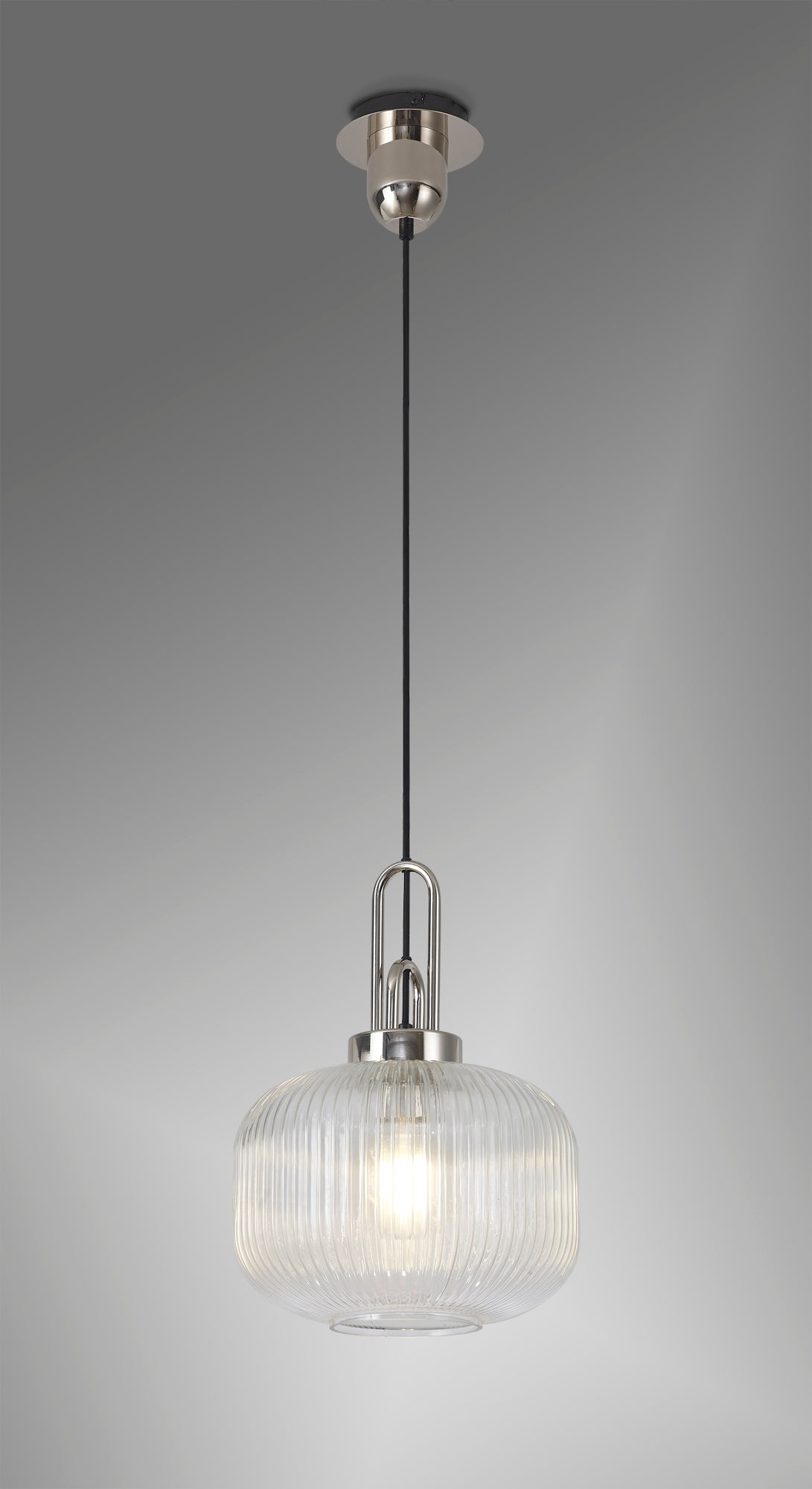 ACH6150 Achernar 1 Light Ceiling Pendant Polished Nickel/Clear