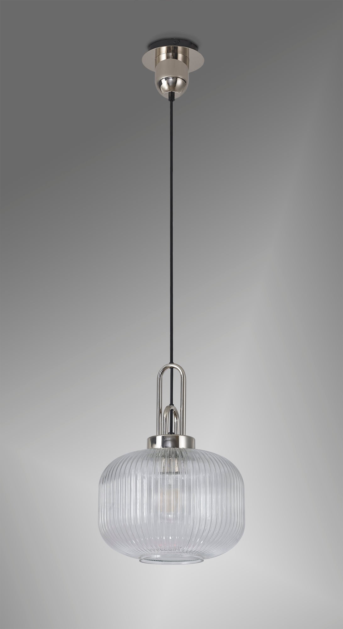 ACH6150 Achernar 1 Light Ceiling Pendant Polished Nickel/Clear