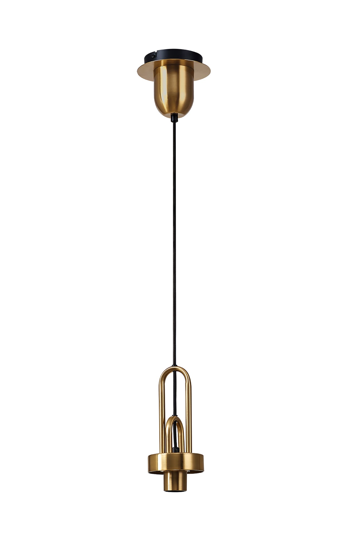 ACH8877 Achernar Suspension 1 Light Pendant in a Brass Gold/Matt Black Finish