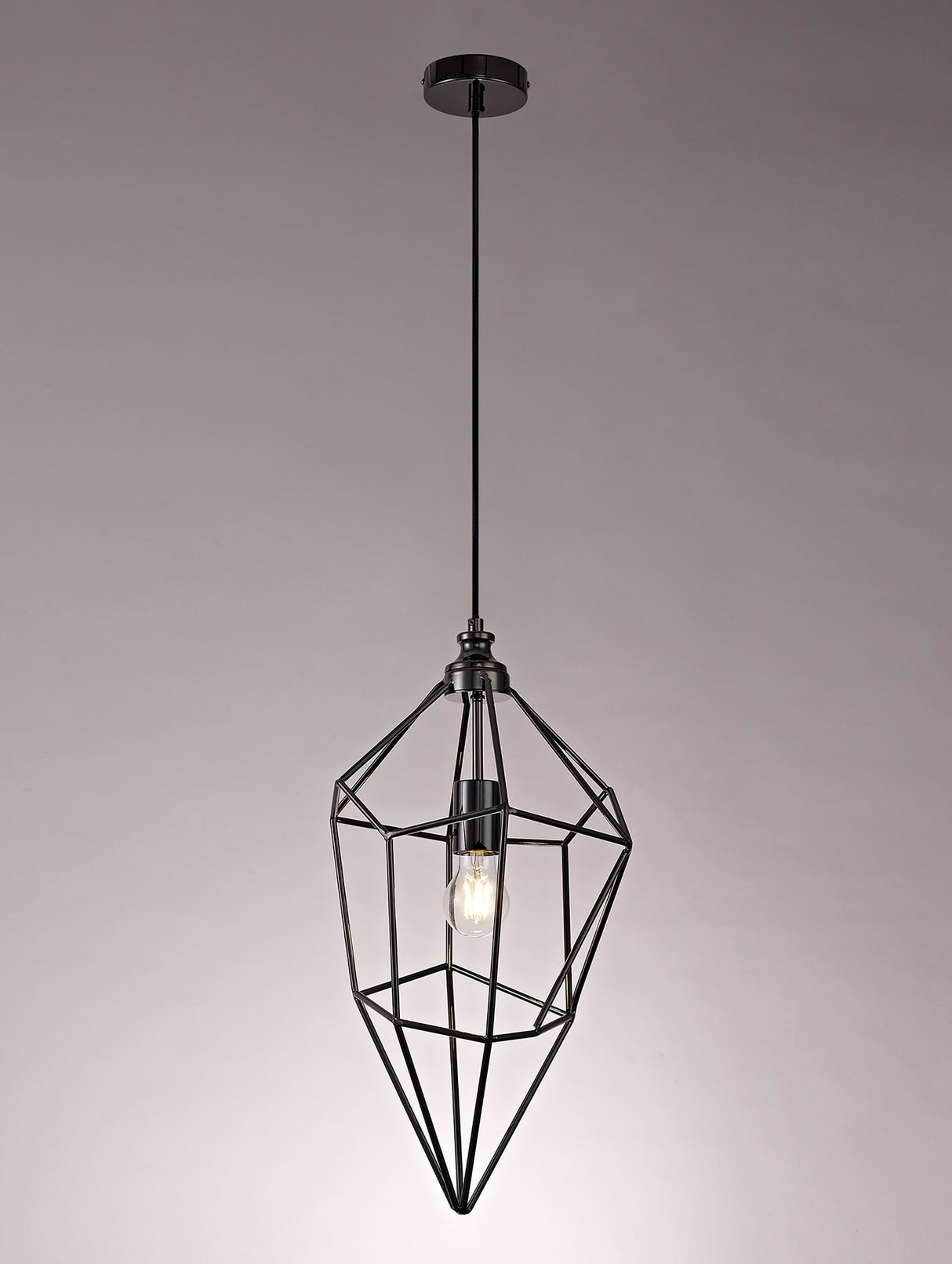 DSI0617 Dsiban Large Pendant 1 Light in a Black Nickel Finish