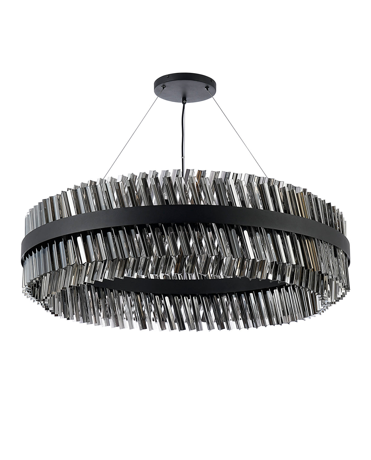 ORI4059BL_SM Orion 32 Light Ceiling Pendant Satin Black/Smoked