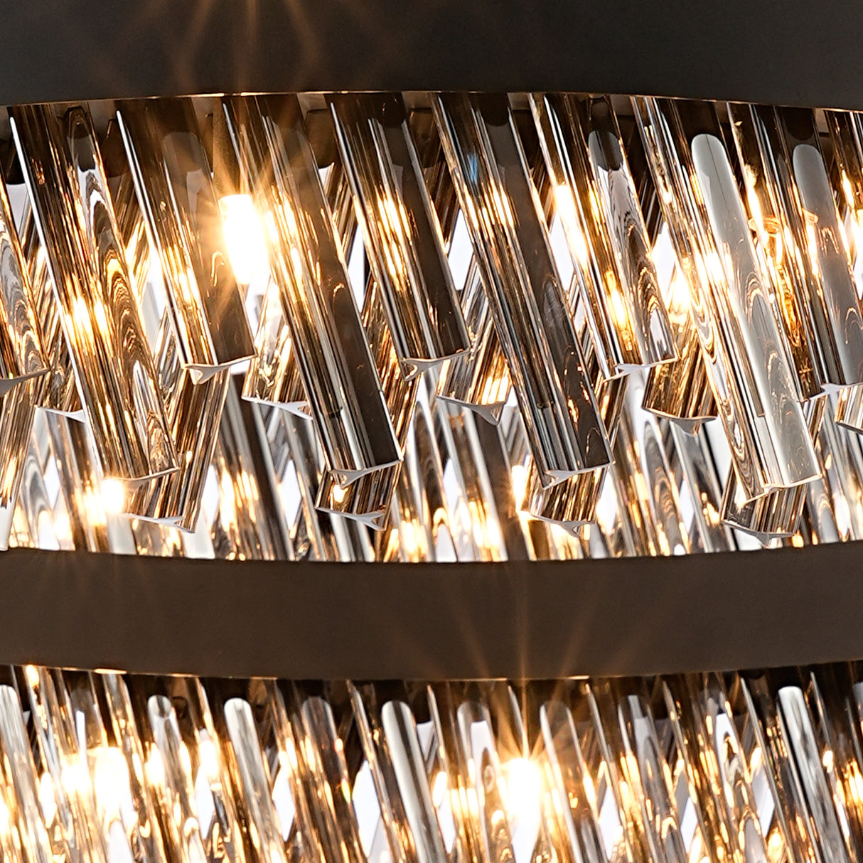 ORI4059BL_SM Orion 32 Light Ceiling Pendant Satin Black/Smoked