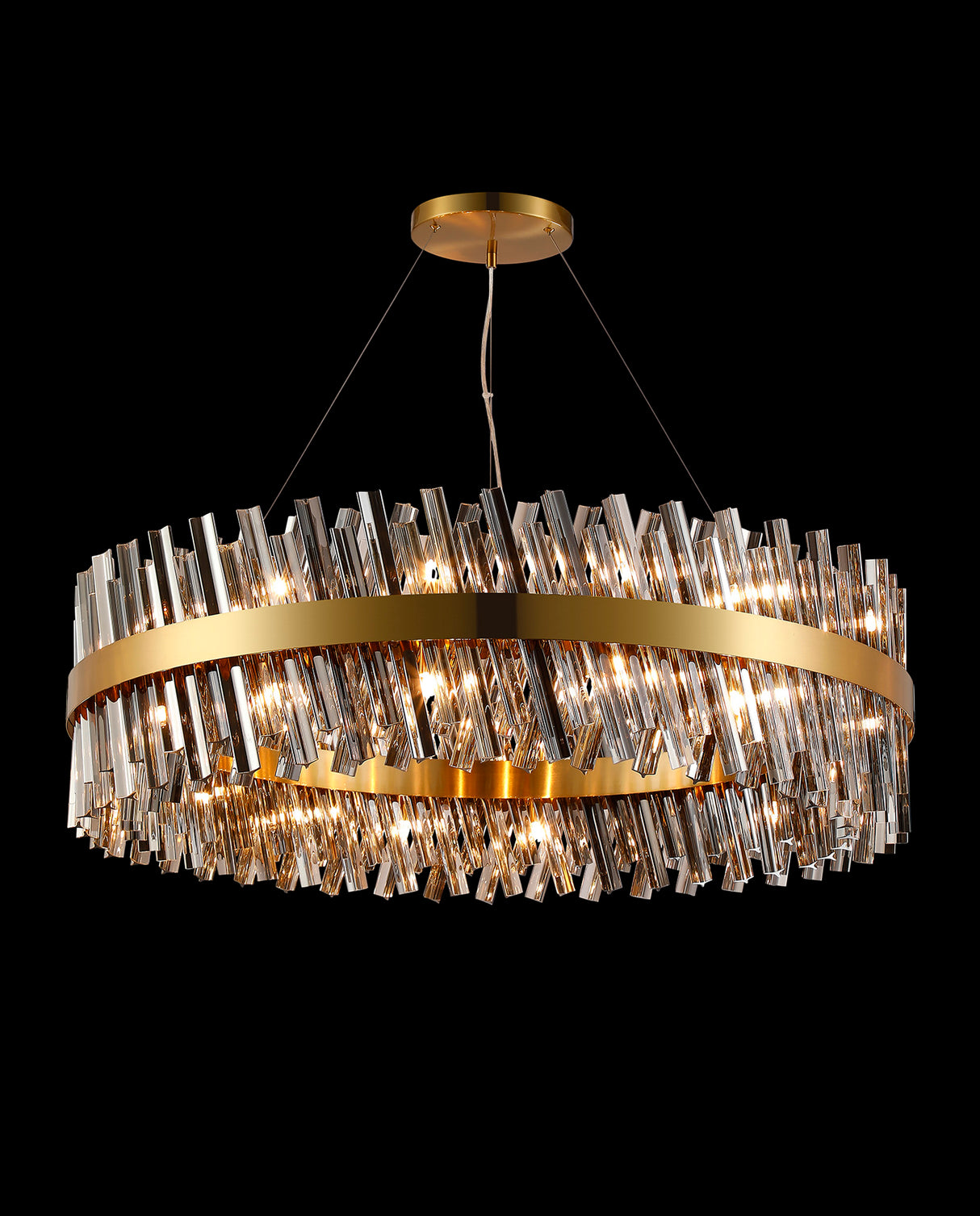ORI4059BR/SM Orion 32 Light Ceiling Pendant Brass/Smoked
