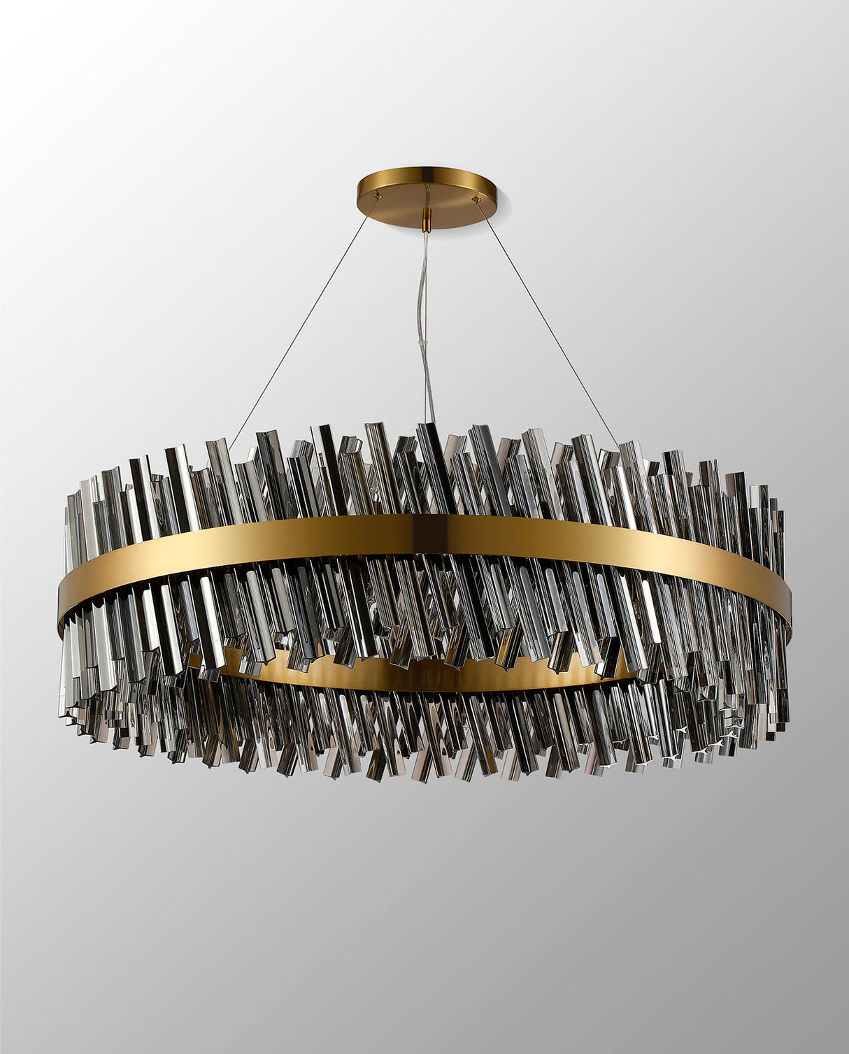 ORI4059BR/SM Orion 32 Light Ceiling Pendant Brass/Smoked