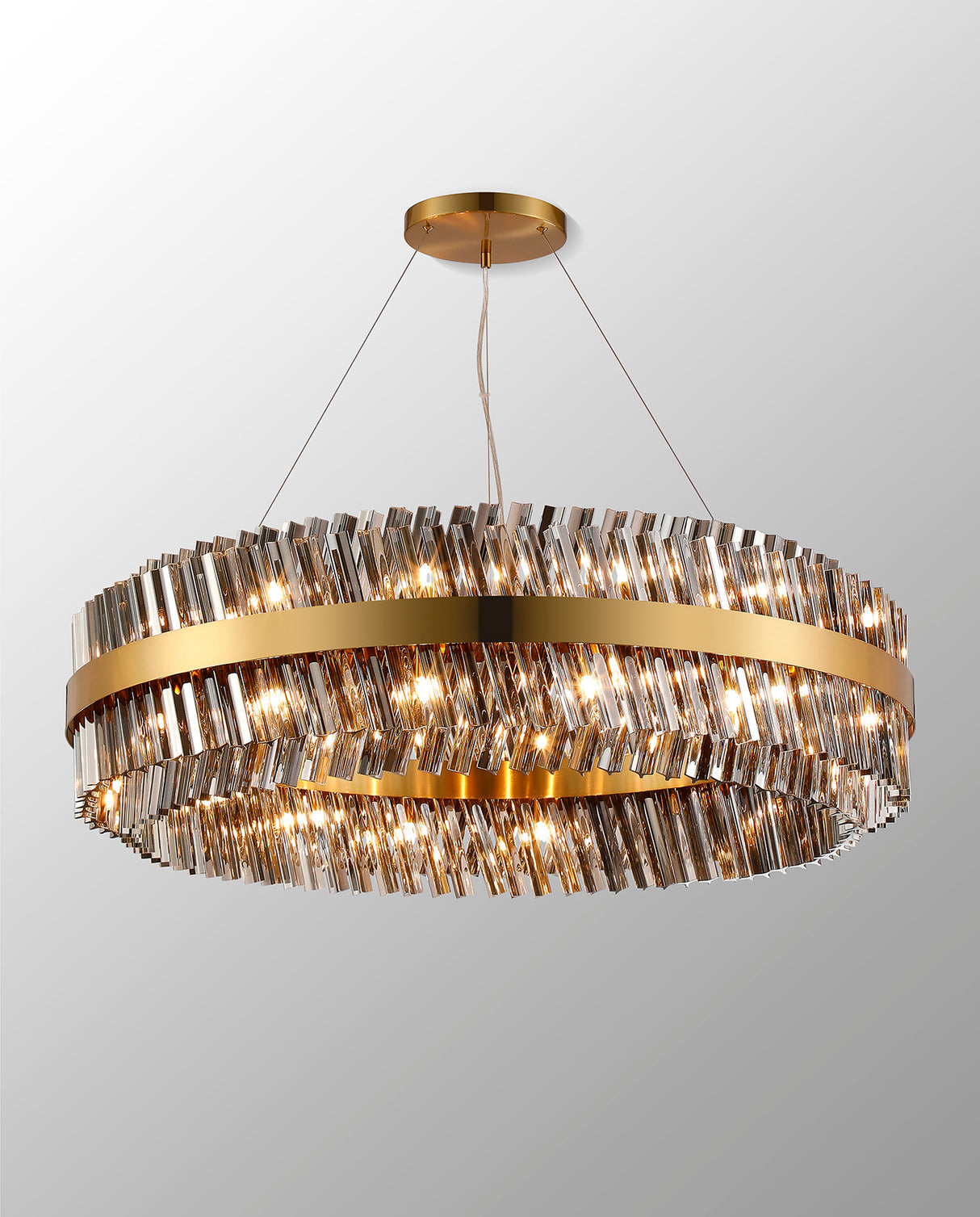 ORI4059BR/SM Orion 32 Light Ceiling Pendant Brass/Smoked