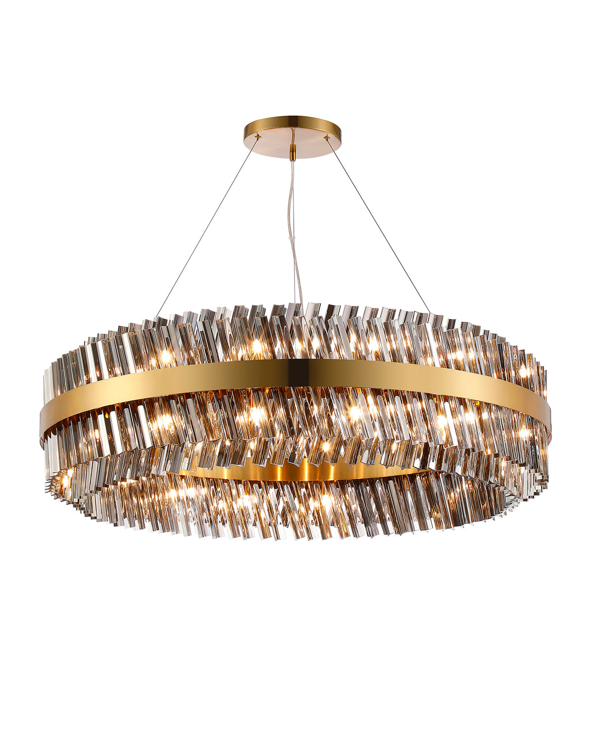 ORI4059BR/SM Orion 32 Light Ceiling Pendant Brass/Smoked