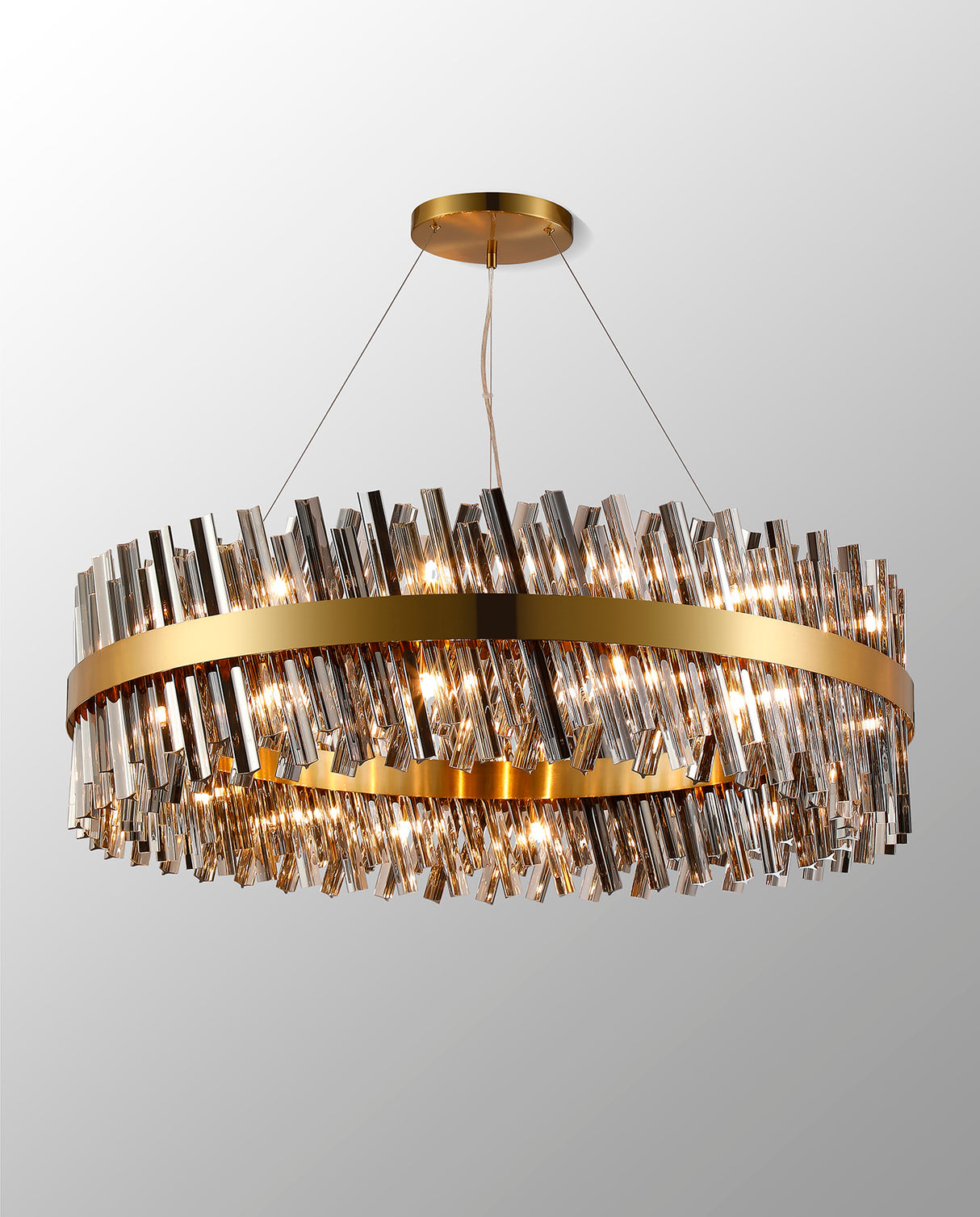 ORI4059BR/SM Orion 32 Light Ceiling Pendant Brass/Smoked