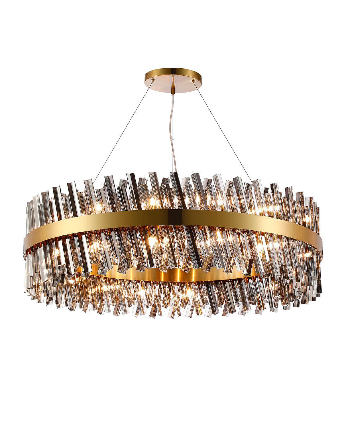 ORI4059BR/SM Orion 32 Light Ceiling Pendant Brass/Smoked