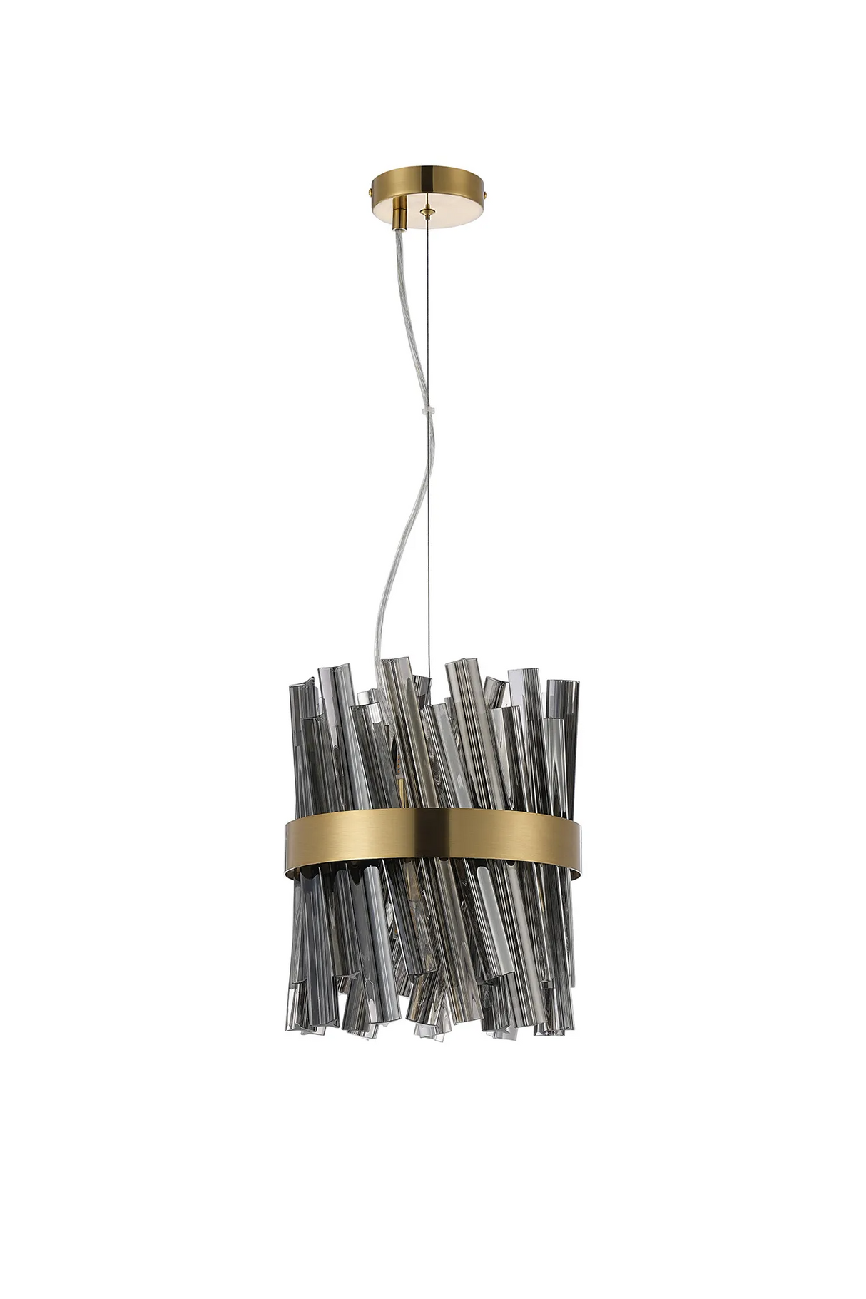 ORI6459BR_SM Orion 6 Light Ceiling Pendant Brass/Smoked