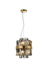 ORI6459BR_SM Orion 6 Light Ceiling Pendant Brass/Smoked
