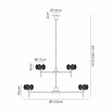 BOS1090 Bosona 20 Light 2 Tier Chandelier French Gold