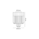 ADH7228 Adhil Round 3 Light Ceiling Light Brass/Clear
