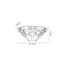 AVI7627 Avior Wall Lamp 2 Light in a Grey/White/Black/Clear Finish and Clear Crystal