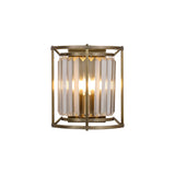 ROY6319 Royal 2 Light Crystal Wall Light Antique Brass