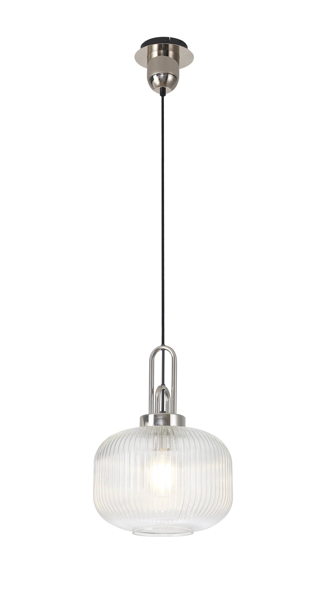 ACH6150 Achernar 1 Light Ceiling Pendant Polished Nickel/Clear