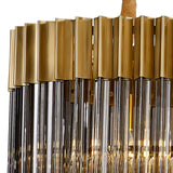 ADH6598 Adhil 7 Light Ceiling Pendant Brass/Smoked
