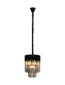 ADH6698 Adhil Round 4 Light Ceiling Pendant Matt Black/Smoked
