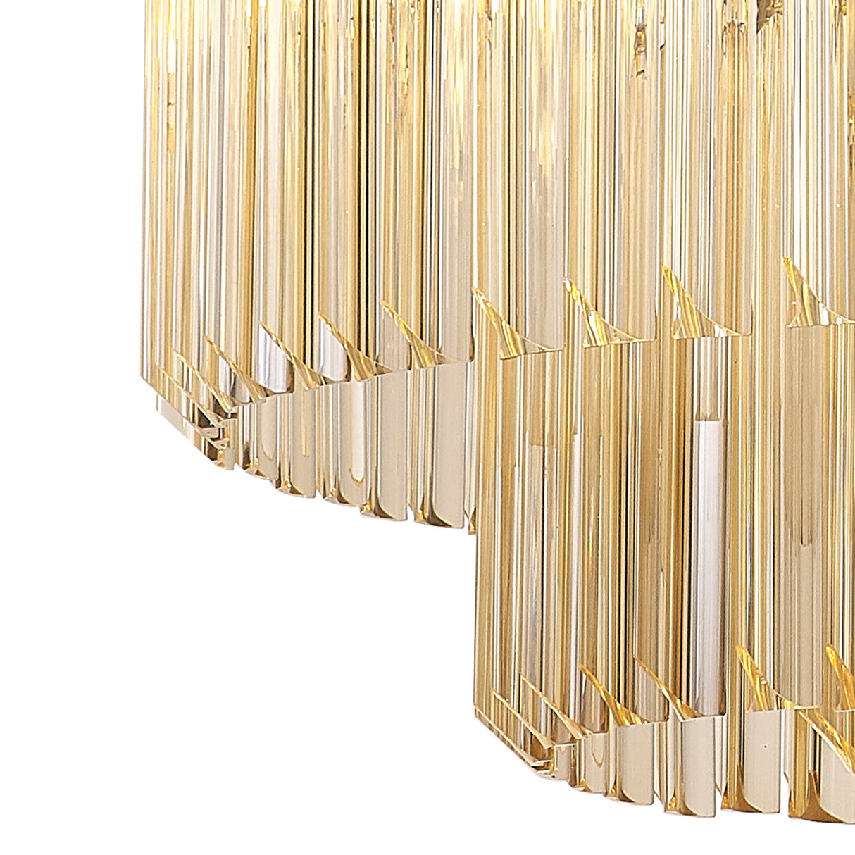 ADH6798 Adhil Round 12 Light Ceiling Pendant Polished Nickel/Cognac