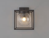 ANC1877 Ancha Wall Lamp 1 LIght IP54 Indoor/Outdoor Use in a Anthracite/Seeded Clear Finish