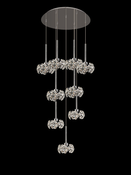 BOS6451 Bosona 9 Light Ceiling Pendant Polished Chrome