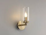 DAB8237 Dabih Wall Lamp 1 Light in a Antique Brass/Clear Finish and Clear Crystal
