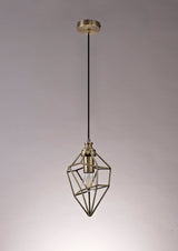 DSI0317 Dsiban Small Pendant 1 Light in a Antique Brass Finish