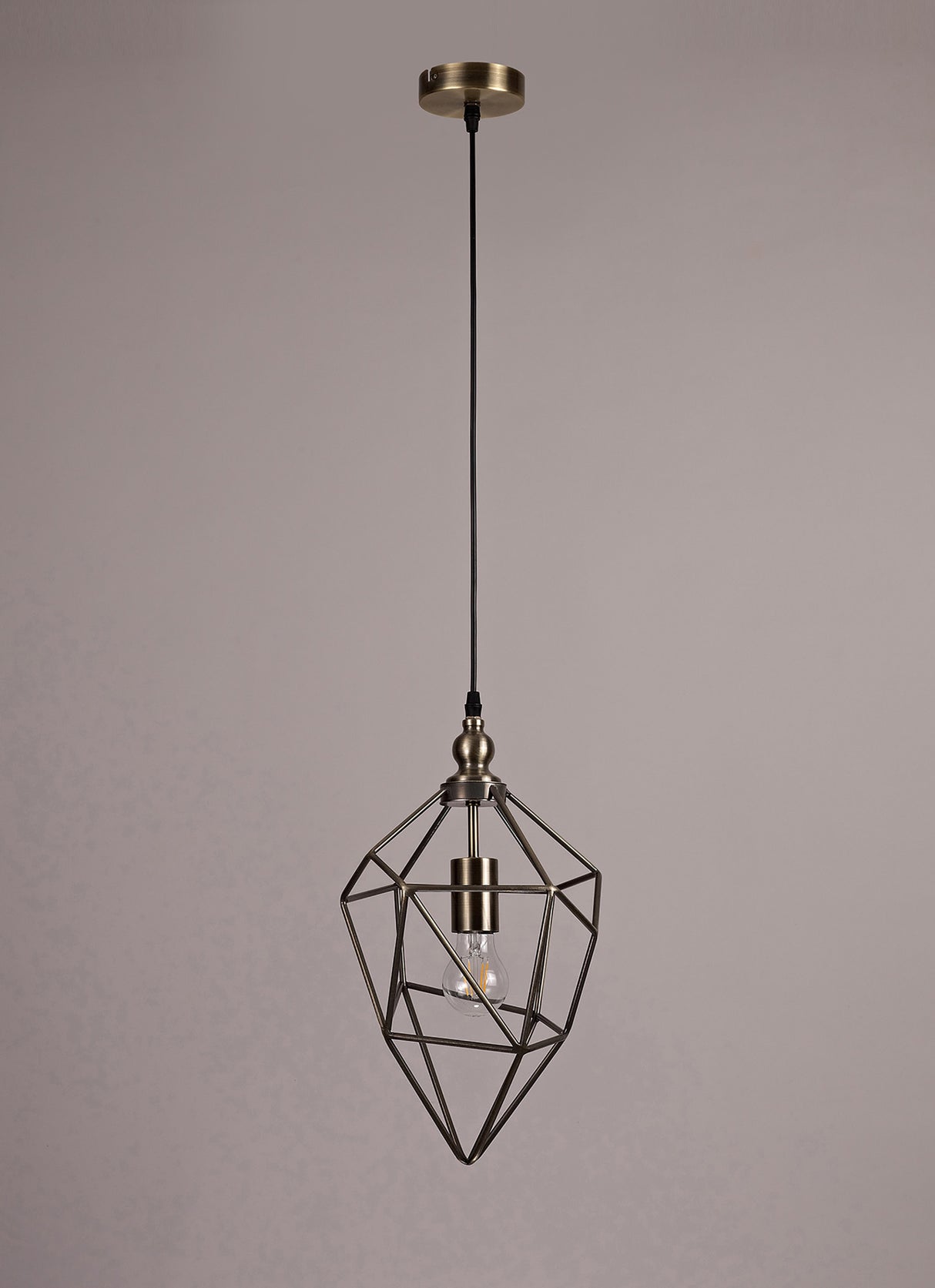 DSI1317 Dsiban Medium Pendant 1 Light in a Antique Brass Finish