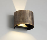 FEL7027 Felis Wall Lamp 6W LED IP54 Indoor/Outdoor Use in a Black/Gold/Clear Finish