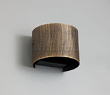 FEL7027 Felis Wall Lamp 6W LED IP54 Indoor/Outdoor Use in a Black/Gold/Clear Finish