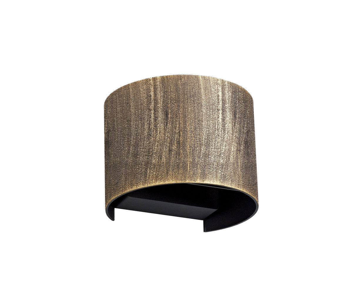 FEL7027 Felis Wall Lamp 6W LED IP54 Indoor/Outdoor Use in a Black/Gold/Clear Finish