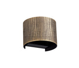 FEL7027 Felis Wall Lamp 6W LED IP54 Indoor/Outdoor Use in a Black/Gold/Clear Finish