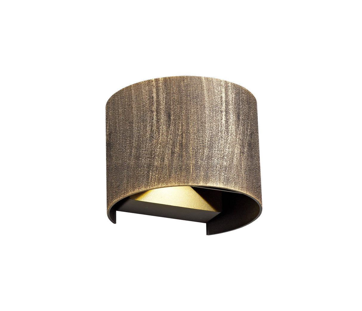 FEL7027 Felis Wall Lamp 6W LED IP54 Indoor/Outdoor Use in a Black/Gold/Clear Finish