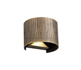 FEL7027 Felis Wall Lamp 6W LED IP54 Indoor/Outdoor Use in a Black/Gold/Clear Finish