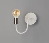 GIN4567 Ginan Flexible Switched Wall Lamp 1 Light in a Satin White/Satin Nickel Finish