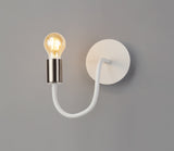 GIN4567 Ginan Flexible Switched Wall Lamp 1 Light in a Satin White/Satin Nickel Finish