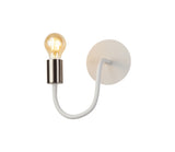 GIN4567 Ginan Flexible Switched Wall Lamp 1 Light in a Satin White/Satin Nickel Finish