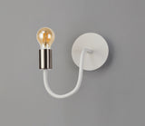 GIN4567 Ginan Flexible Switched Wall Lamp 1 Light in a Satin White/Satin Nickel Finish