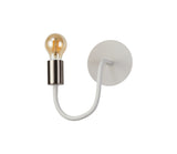 GIN4567 Ginan Flexible Switched Wall Lamp 1 Light in a Satin White/Satin Nickel Finish