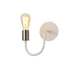 GIN4567 Ginan Flexible Switched Wall Lamp 1 Light in a Satin White/Satin Nickel Finish