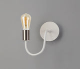 GIN4567 Ginan Flexible Switched Wall Lamp 1 Light in a Satin White/Satin Nickel Finish