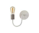 GIN4567 Ginan Flexible Switched Wall Lamp 1 Light in a Satin White/Satin Nickel Finish