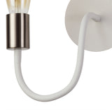 GIN4567 Ginan Flexible Switched Wall Lamp 1 Light in a Satin White/Satin Nickel Finish