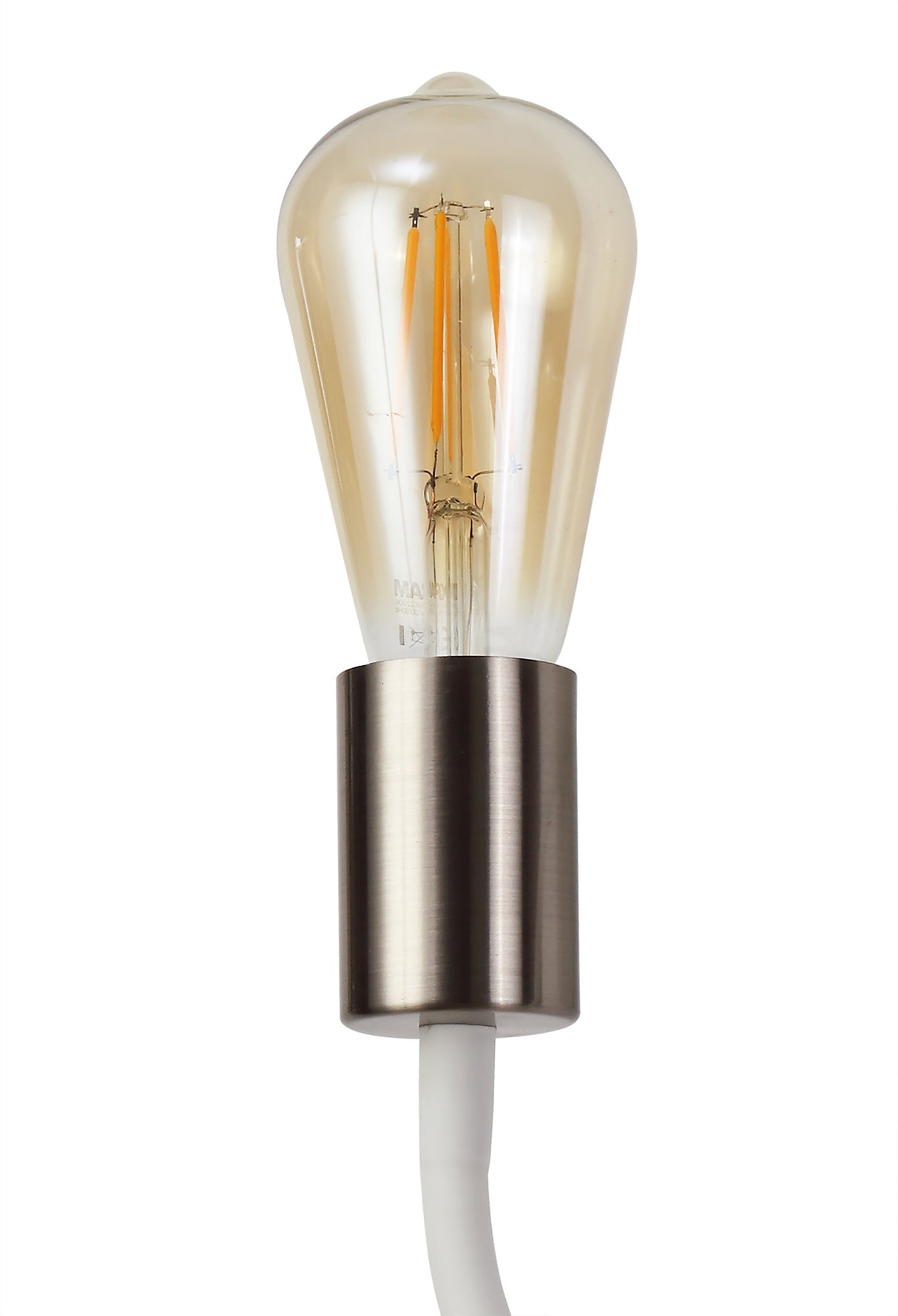 GIN4567 Ginan Flexible Switched Wall Lamp 1 Light in a Satin White/Satin Nickel Finish