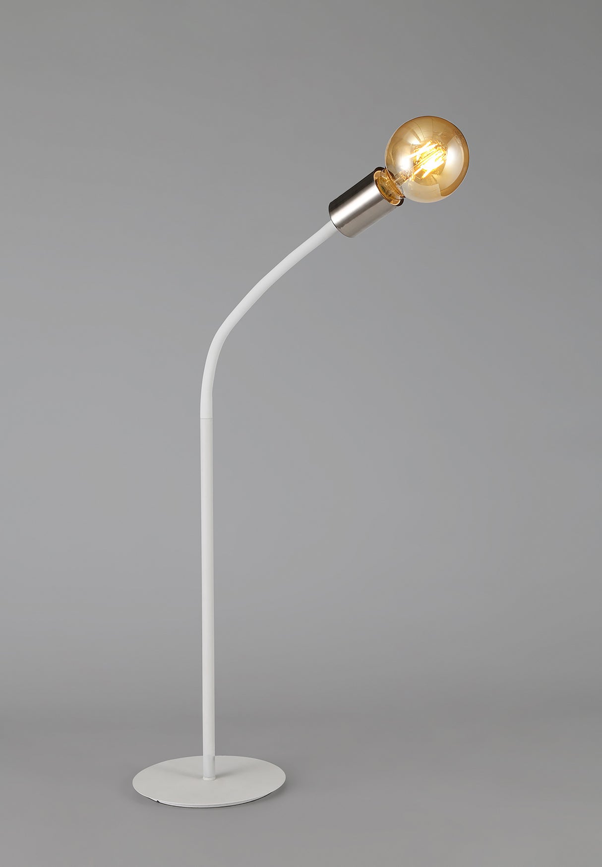 GIN5567 Ginan 77cm Flexible Table Lamp 1 Light in a Satin White/Satin Nickel Finish