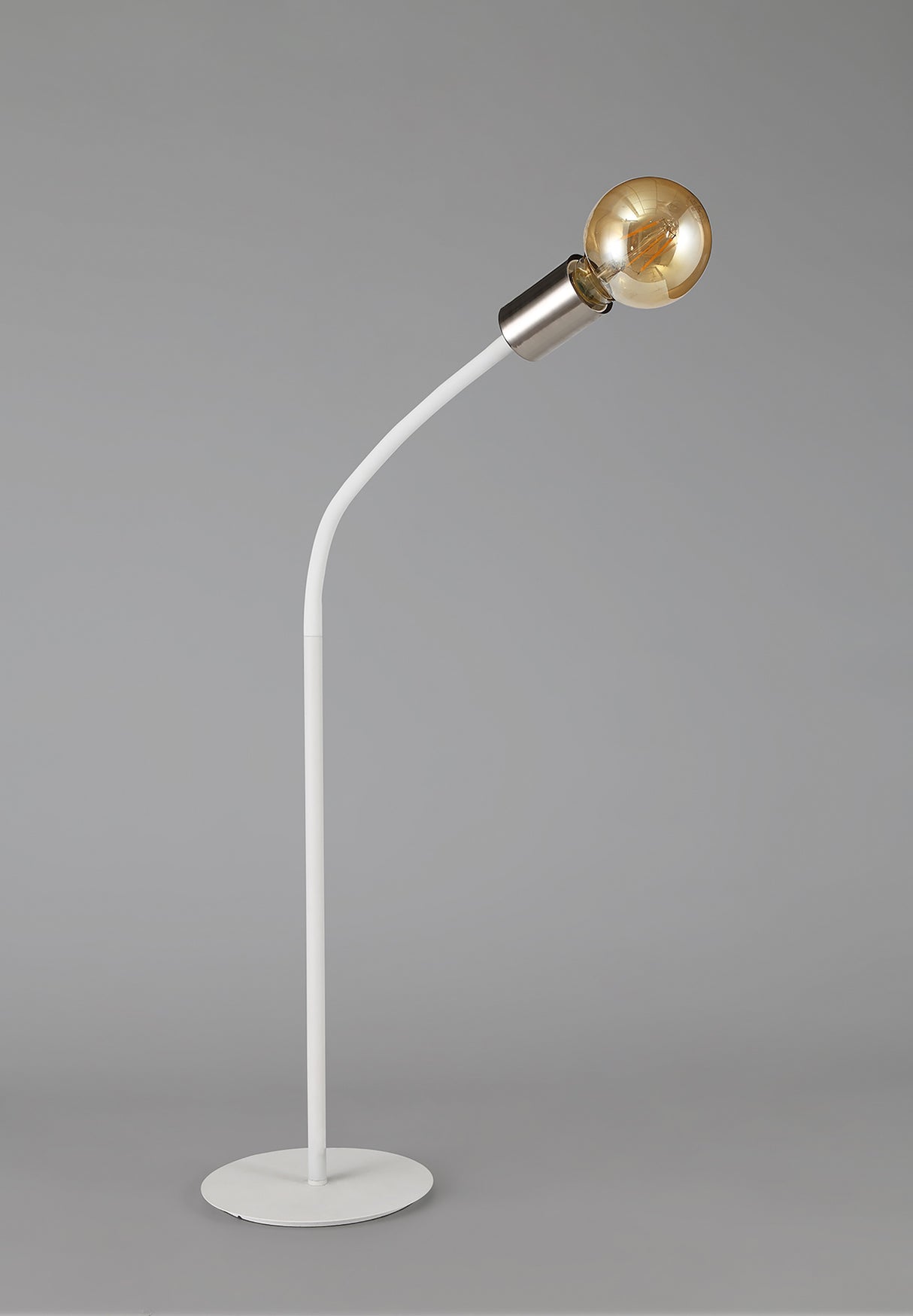 GIN5567 Ginan 77cm Flexible Table Lamp 1 Light in a Satin White/Satin Nickel Finish