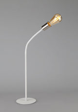 GIN5567 Ginan 77cm Flexible Table Lamp 1 Light in a Satin White/Satin Nickel Finish